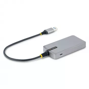StarTech.com 3-pordine USB-jaotur Ethernetiga - 3x USB-A porti - Gigabit Ethernet (RJ-45) - USB 3.0 5Gbps - Siinivõimsusel - 1 jalga/30 cm pikk kaabel - Kaasaskantav sülearvuti USB-jaoturi adapter koos GbE-ga