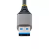 StarTech.com 3-pordine USB-jaotur Ethernetiga - 3x USB-A porti - Gigabit Ethernet (RJ-45) - USB 3.0 5Gbps - Siinivõimsusel - 1 jalga/30 cm pikk kaabel - Kaasaskantav sülearvuti USB-jaoturi adapter koos GbE-ga