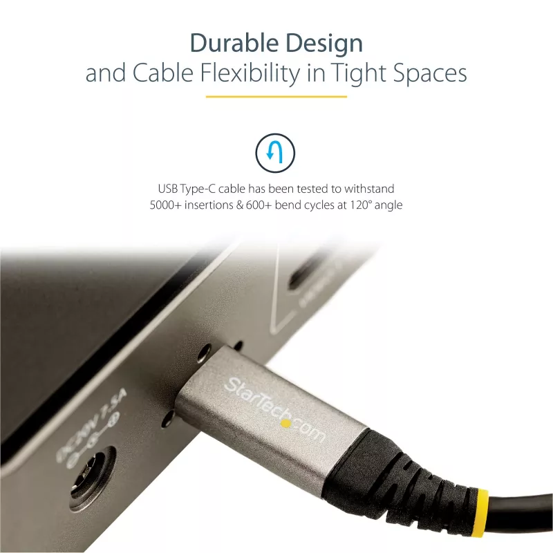 StarTech.com 20 tolli (50 cm) USB-C kaabel 10 Gbit/s – USB 3.1 USB-C kaabel – 100 W (5 A) toiteedastusega laadimine, DP Alt Mode – USB-C juhe USB-C sülearvutile/telefonile/seadmele – laadimine/sünkroonimine