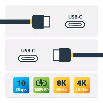 StarTech.com 3 jalga (1 m) külgkruviga lukustatav USB-C kaabel 10 Gbit/s – USB-IF sertifitseeritud USB-C kaabel – USB 3.1/3.2 Gen 2 C-tüüpi kaabel – 100 W (5 A) Power Delivery laadimine, DP Alt Mode – kahekordne kruvilukk – USB-C juhe laadimiseks/sünkroonimiseks