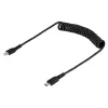 StarTech.com 1 m (3 jalga) USB-C–Lightning-kaabel, MFi-sertifikaadiga, spiraalne iPhone'i laadimiskaabel, must, vastupidav TPE-kate aramiidkiuga, tugev spiraalne Lightning-kaabel