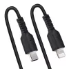 StarTech.com 1 m (3 jalga) USB-C–Lightning-kaabel, MFi-sertifikaadiga, spiraalne iPhone'i laadimiskaabel, must, vastupidav TPE-kate aramiidkiuga, tugev spiraalne Lightning-kaabel
