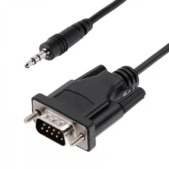 StarTech.com 3 jala (1 m) DB9 3,5 mm jadakaabel seadme jadakonfigureerimiseks, RS232 DB9 isane 3,5 mm kaablile, kasutatakse projektorite, digitaalsete siltide ja telerite kalibreerimiseks helipistiku kaudu