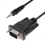 StarTech.com 3 jala (1 m) DB9 3,5 mm jadakaabel seadme jadakonfigureerimiseks, RS232 DB9 isane 3,5 mm kaablile, kasutatakse projektorite, digitaalsete siltide ja telerite kalibreerimiseks helipistiku kaudu