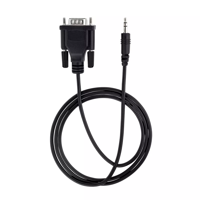 StarTech.com 3 jala (1 m) DB9 3,5 mm jadakaabel seadme jadakonfigureerimiseks, RS232 DB9 isane 3,5 mm kaablile, kasutatakse projektorite, digitaalsete siltide ja telerite kalibreerimiseks helipistiku kaudu