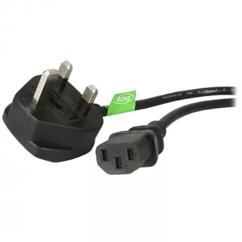 StarTech.com UK arvuti toitekaabel 3 jalga (1 m), BS 1363 pistik C13 pesasse, 18AWG, 10A 250V, asendus vahelduvvoolu toitejuhe, veekannu juhe / UK toitejuhe, arvuti toiteploki kaabel, teleri toitekaabel
