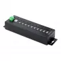StarTech.com 10-pordiline tööstuslik USB 2.0 jaotur, vastupidav USB-jaotur ESD 4. taseme kaitsega, DIN-/seina-/lauakinnitusega USB-A jaotur, USB-pordilaiendaja lukustatavate portidega, mitme pordiga USB-jaotur