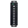 StarTech.com 10-pordiline tööstuslik USB 2.0 jaotur, vastupidav USB-jaotur ESD 4. taseme kaitsega, DIN-/seina-/lauakinnitusega USB-A jaotur, USB-pordilaiendaja lukustatavate portidega, mitme pordiga USB-jaotur