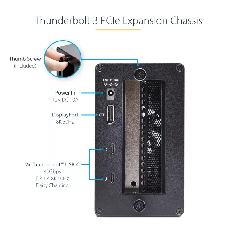 StarTech.com Kahe pesaga Thunderbolt 3 PCIe laienduskorpus
