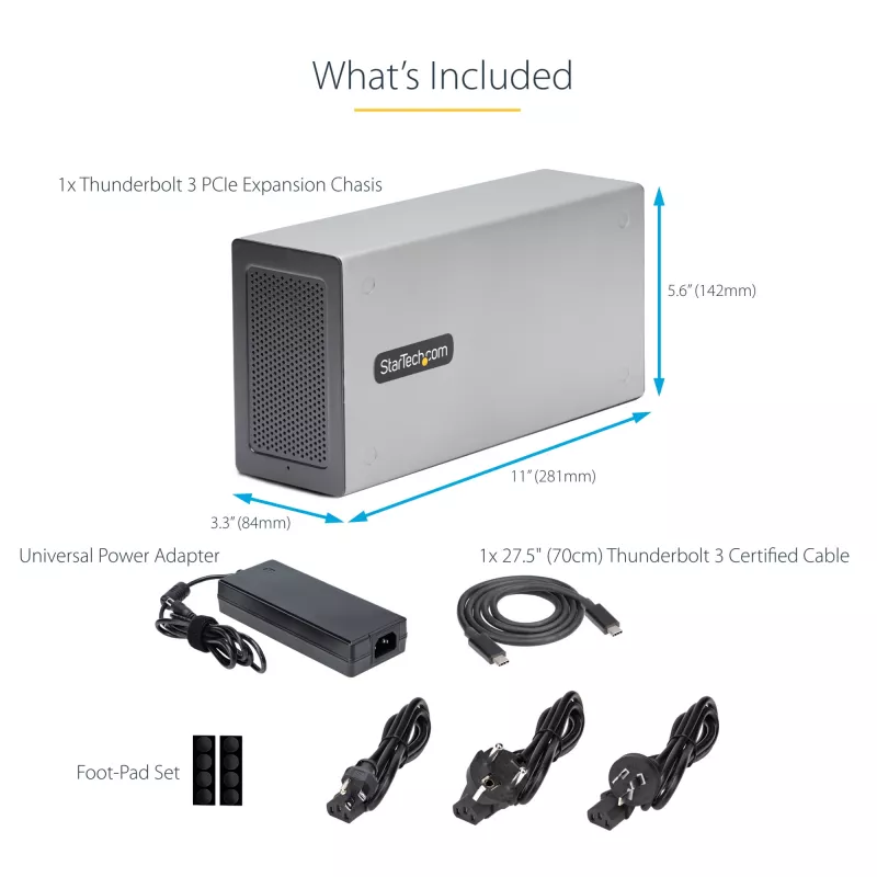 StarTech.com Kahe pesaga Thunderbolt 3 PCIe laienduskorpus