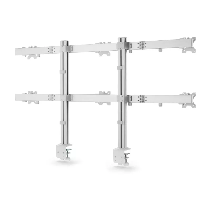 StarTech.com kuue monitori lauakinnitus koos risttalaga, kuni 32-tolliste arvutiekraanide jaoks, max 17,6 naela (8 kg) ühele, topeltsammas, C-klamber/läbiviigukork, kõrgus reguleeritav