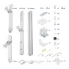 StarTech.com kuue monitori lauakinnitus koos risttalaga, kuni 32-tolliste arvutiekraanide jaoks, max 17,6 naela (8 kg) ühele, topeltsammas, C-klamber/läbiviigukork, kõrgus reguleeritav