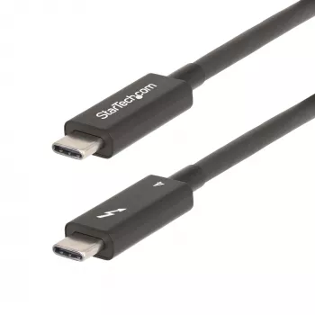 StarTech.com 6ft (2m) Active Thunderbolt 4 kaabel, 40Gbps, 100W Power Delivery, 4K/8K Video, Intel-Certified Thunderbolt kaabel - Ühilduv w/ USB4/Thunderbolt 4/ USB 3.2/ USB USB-C/DisplayPort/Thunderbolt 3