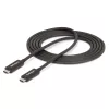 StarTech.com 6ft (2m) Active Thunderbolt 4 kaabel, 40Gbps, 100W Power Delivery, 4K/8K Video, Intel-Certified Thunderbolt kaabel - Ühilduv w/ USB4/Thunderbolt 4/ USB 3.2/ USB USB-C/DisplayPort/Thunderbolt 3