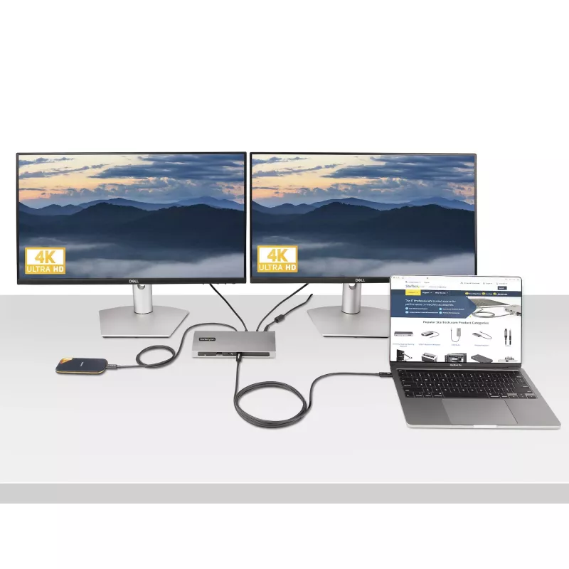 StarTech.com 6ft (2m) Active Thunderbolt 4 kaabel, 40Gbps, 100W Power Delivery, 4K/8K Video, Intel-Certified Thunderbolt kaabel - Ühilduv w/ USB4/Thunderbolt 4/ USB 3.2/ USB USB-C/DisplayPort/Thunderbolt 3
