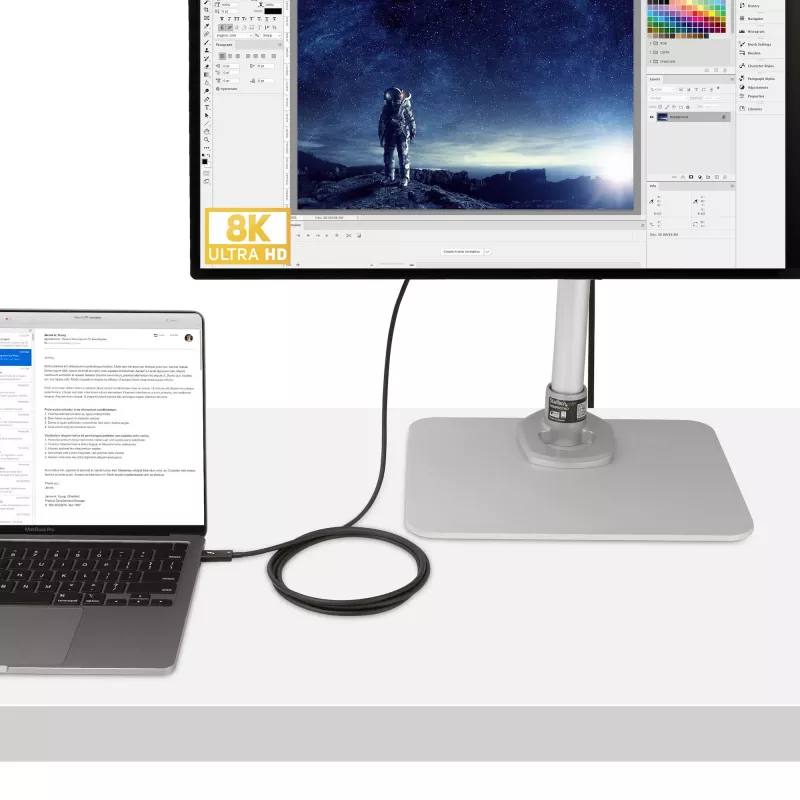 StarTech.com 6ft (2m) Active Thunderbolt 4 kaabel, 40Gbps, 100W Power Delivery, 4K/8K Video, Intel-Certified Thunderbolt kaabel - Ühilduv w/ USB4/Thunderbolt 4/ USB 3.2/ USB USB-C/DisplayPort/Thunderbolt 3