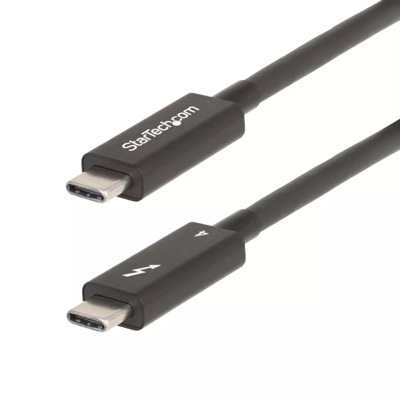 StarTech.com 6ft (2m) Active Thunderbolt 4 kaabel, 40Gbps, 100W Power Delivery, 4K/8K Video, Intel-Certified Thunderbolt kaabel - Ühilduv w/ USB4/Thunderbolt 4/ USB 3.2/ USB USB-C/DisplayPort/Thunderbolt 3