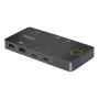 StarTech.com 2-pordiline USB-C KVM-lüliti, ühe 4K 60 Hz HDMI monitori jaoks, kahe 100 W toiteedastuse läbipääsupordiga, siinitoitel, USB USB-C/USB4/Thunderbolt 3/4 ühilduv – väikevormitegur