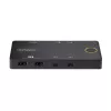 StarTech.com 2-pordiline USB-C KVM-lüliti, ühe 4K 60 Hz HDMI monitori jaoks, kahe 100 W toiteedastuse läbipääsupordiga, siinitoitel, USB USB-C/USB4/Thunderbolt 3/4 ühilduv – väikevormitegur