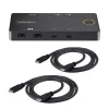 StarTech.com 2-pordiline USB-C KVM-lüliti, ühe 4K 60 Hz HDMI monitori jaoks, kahe 100 W toiteedastuse läbipääsupordiga, siinitoitel, USB USB-C/USB4/Thunderbolt 3/4 ühilduv – väikevormitegur