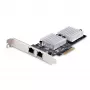 StarTech.com 2-pordine 10GbE PCIe võrguadapterkaart, võrgukaart arvutitele/serveritele, kuuekiiruseline PCIe Etherneti kaart koos Jumbo Frame'i toega, NIC/LAN-liidesekaart, 10GBASE-T ja NBASE-T