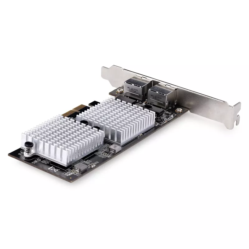 StarTech.com 2-pordine 10GbE PCIe võrguadapterkaart, võrgukaart arvutitele/serveritele, kuuekiiruseline PCIe Etherneti kaart koos Jumbo Frame'i toega, NIC/LAN-liidesekaart, 10GBASE-T ja NBASE-T