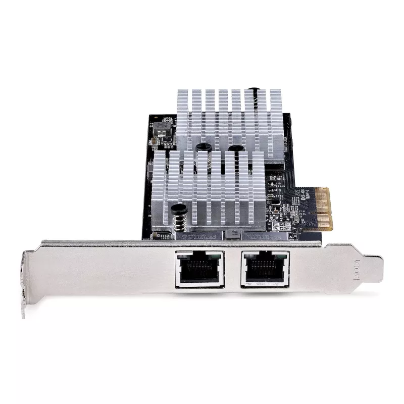 StarTech.com 2-pordine 10GbE PCIe võrguadapterkaart, võrgukaart arvutitele/serveritele, kuuekiiruseline PCIe Etherneti kaart koos Jumbo Frame'i toega, NIC/LAN-liidesekaart, 10GBASE-T ja NBASE-T