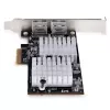 StarTech.com 2-pordine 10GbE PCIe võrguadapterkaart, võrgukaart arvutitele/serveritele, kuuekiiruseline PCIe Etherneti kaart koos Jumbo Frame'i toega, NIC/LAN-liidesekaart, 10GBASE-T ja NBASE-T