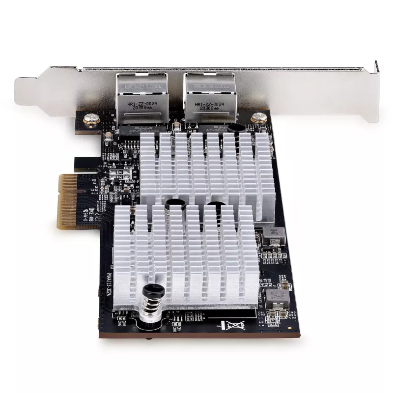 StarTech.com 2-pordine 10GbE PCIe võrguadapterkaart, võrgukaart arvutitele/serveritele, kuuekiiruseline PCIe Etherneti kaart koos Jumbo Frame'i toega, NIC/LAN-liidesekaart, 10GBASE-T ja NBASE-T