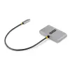 StarTech.com 3-pordiline USB-C jaotur Ethernetiga - 3x USB-A - Gigabit Ethernet - USB 3.0 5 Gbit/s - siiniga toidetav - 1 jala/30 cm pikk USB USB-C hostkaabel - GbE - kaasaskantav USB-C–USB-A jaotur