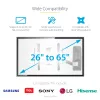 StarTech.com liigendatav teleri seinakinnitus, VESA seinakinnitus, toetab 26 kuni 65 tolli / 99 naela / lamedaid / kumeraid telereid, sissetõmmatav madala profiiliga seinakinnituse kronstein, reguleeritav nurgaseinakinnitus