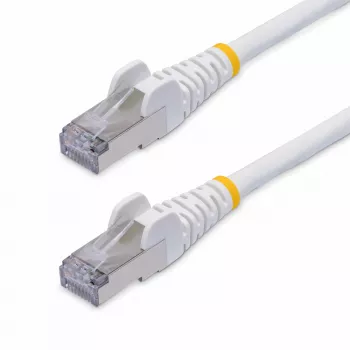 StarTech.com 12 m valge CAT8 Etherneti kaabel, tõrkumatu RJ45, 25G/40G, 2000 MHz, 100 W PoE++, S/FTP, 26AWG puhas vasktraat, LSZH, varjestatud võrgu ühendusjuhe tõmbetugevdustega, individuaalselt testitud