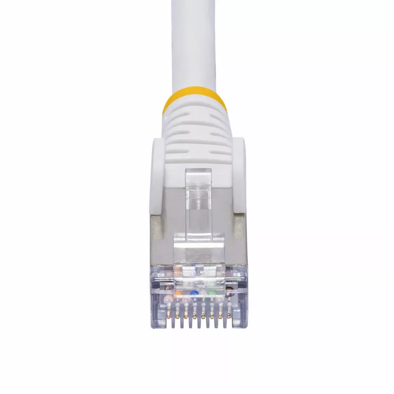 StarTech.com 12 m valge CAT8 Etherneti kaabel, tõrkumatu RJ45, 25G/40G, 2000 MHz, 100 W PoE++, S/FTP, 26AWG puhas vasktraat, LSZH, varjestatud võrgu ühendusjuhe tõmbetugevdustega, individuaalselt testitud