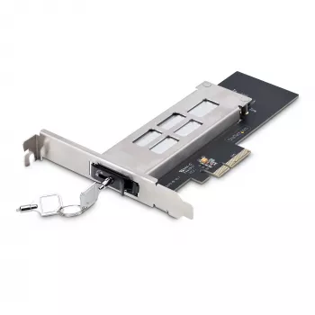 StarTech.com M.2 NVMe SSD PCIe x4 mobiilne sahtel/tagapaneel eemaldatava salvega PCI Expressi laienduspesasse, tööriistadeta paigaldus, PCIe 4.0/3.0 kiirvahetusega draivisahtel, võtmelukk – 2 võtit kaasas
