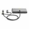 StarTech.com 2-pordiline USB-C-jaotur Etherneti ja RS-232-ga, kinnitatud USB-C–USB-A adapter, 100 W PD läbipääs, 2x USB-A 5 Gbit/s, Gigabit Ethernet, RS232 jadaport (FTDI)