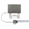 StarTech.com 2-pordiline USB-C-jaotur Etherneti ja RS-232-ga, kinnitatud USB-C–USB-A adapter, 100 W PD läbipääs, 2x USB-A 5 Gbit/s, Gigabit Ethernet, RS232 jadaport (FTDI)