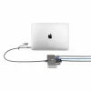 StarTech.com 2-pordiline USB-C-jaotur Etherneti ja RS-232-ga, kinnitatud USB-C–USB-A adapter, 100 W PD läbipääs, 2x USB-A 5 Gbit/s, Gigabit Ethernet, RS232 jadaport (FTDI)