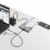 StarTech.com 2-pordiline USB-C-jaotur Etherneti ja RS-232-ga, kinnitatud USB-C–USB-A adapter, 100 W PD läbipääs, 2x USB-A 5 Gbit/s, Gigabit Ethernet, RS232 jadaport (FTDI)