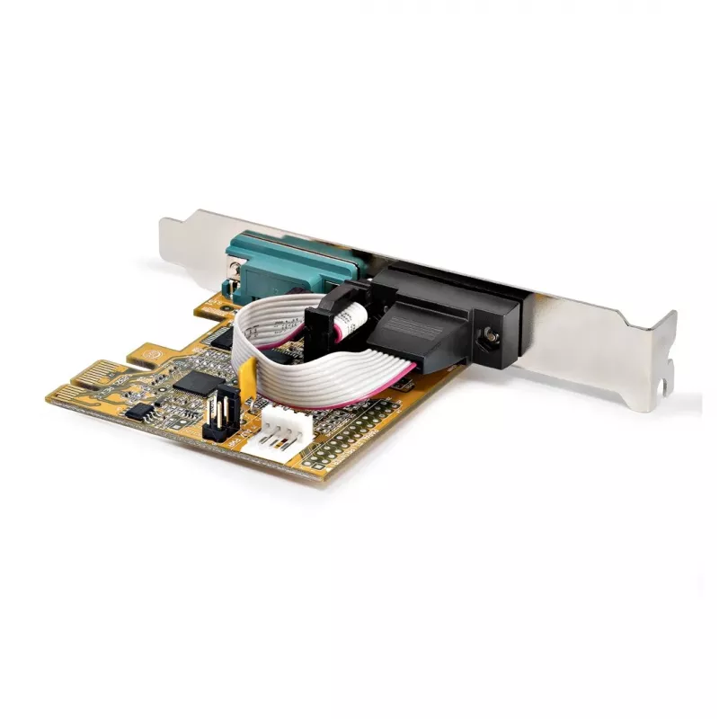 StarTech.com 2-pordiline PCI Express jadaliidese kaart, kahe pordiga PCIe-RS232 (DB9) jadakaart, 16C1050 UART, madala/täisprofiiliga kronsteinid, COM-i säilitamine, Windowsile/Linuxile