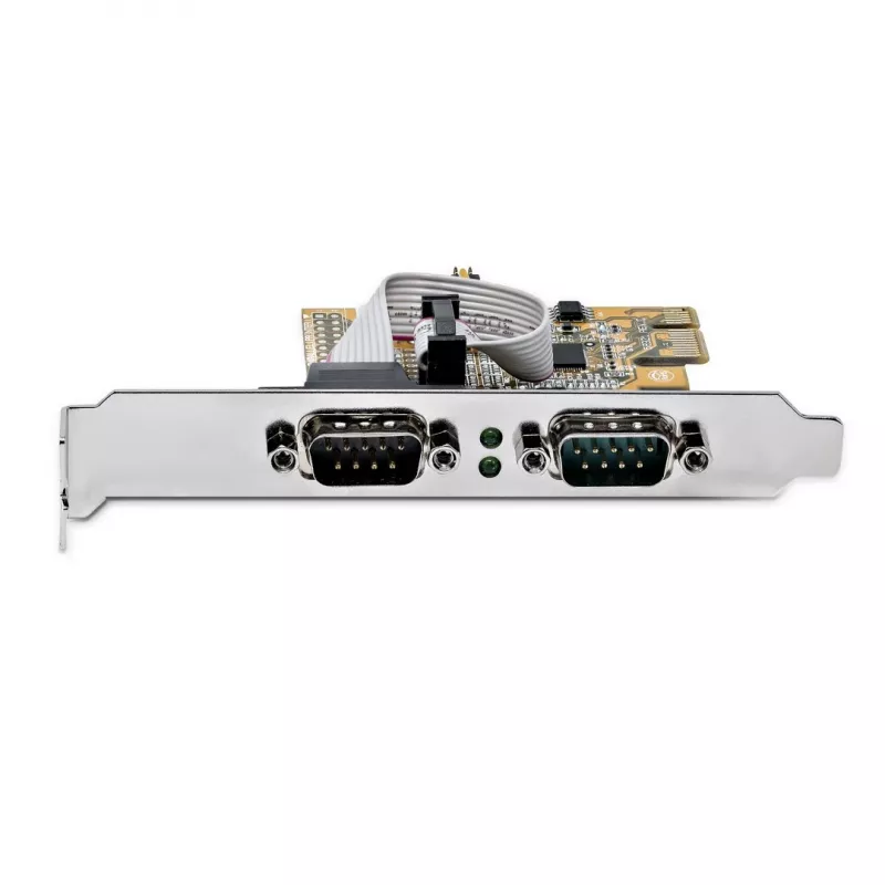 StarTech.com 2-pordiline PCI Express jadaliidese kaart, kahe pordiga PCIe-RS232 (DB9) jadakaart, 16C1050 UART, madala/täisprofiiliga kronsteinid, COM-i säilitamine, Windowsile/Linuxile