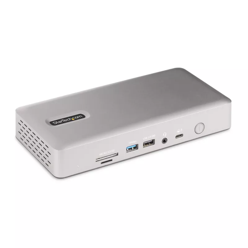 StarTech.com universaalne USB4 ja Thunderbolt 4 dokkimisjaam, nelja ekraani tugi Windowsis, kahe ekraani tugi MacBookis, HDMI DP dokk 98 W sülearvuti laadimisega