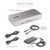 StarTech.com universaalne USB4 ja Thunderbolt 4 dokkimisjaam, nelja ekraani tugi Windowsis, kahe ekraani tugi MacBookis, HDMI DP dokk 98 W sülearvuti laadimisega