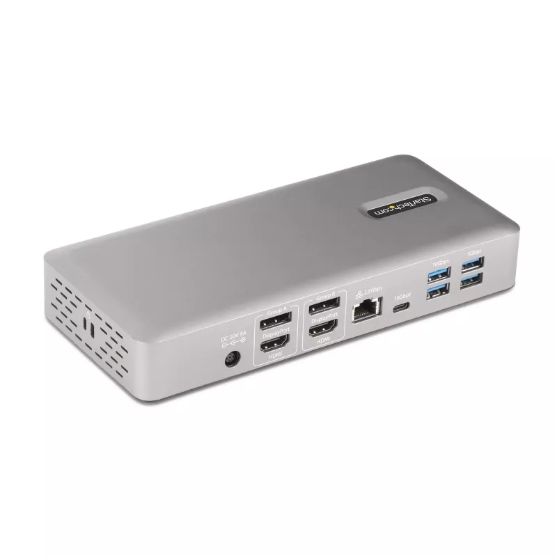StarTech.com universaalne USB4 ja Thunderbolt 4 dokkimisjaam, nelja ekraani tugi Windowsis, kahe ekraani tugi MacBookis, HDMI DP dokk 98 W sülearvuti laadimisega