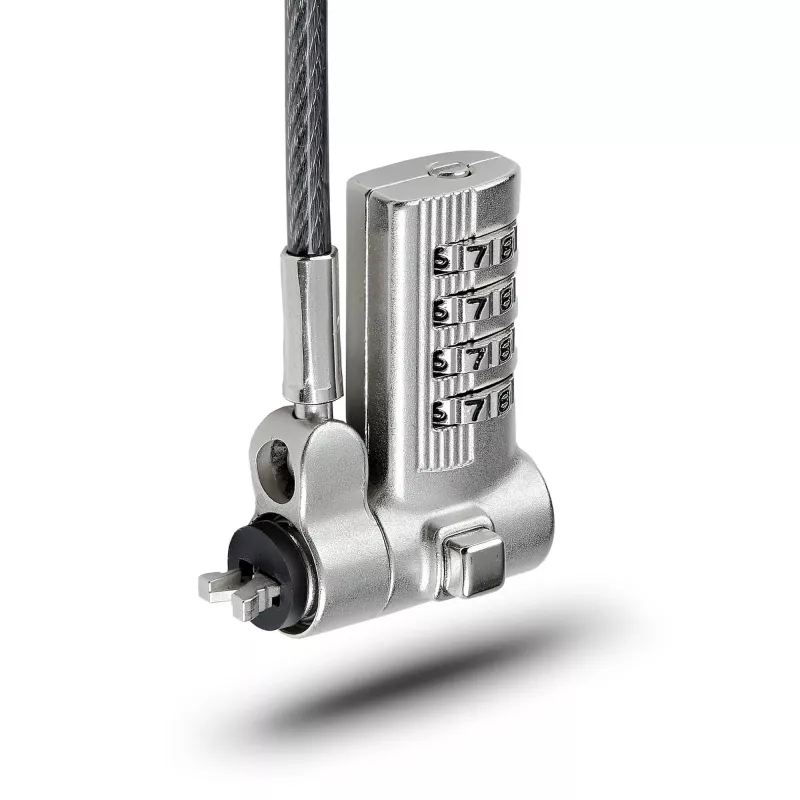StarTech.com Universaalne sülearvutilukk 6,6 jalga (2 m), turvakaabel sülearvutile, ühildub Noble Wedge®/Nano/K-pesaga; võtmeta kombinatsiooniga lukustuskaabel, vargusvastane lõikekindel teraskaabel