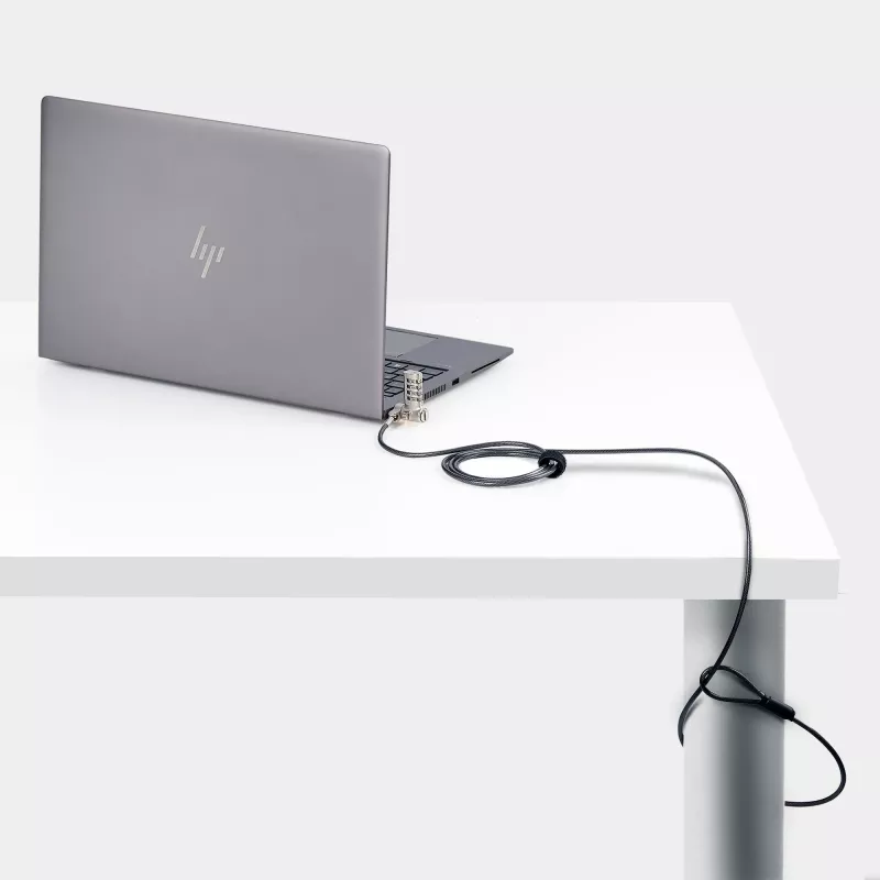 StarTech.com Universaalne sülearvutilukk 6,6 jalga (2 m), turvakaabel sülearvutile, ühildub Noble Wedge®/Nano/K-pesaga; võtmeta kombinatsiooniga lukustuskaabel, vargusvastane lõikekindel teraskaabel