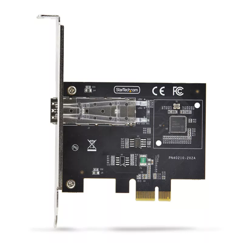 StarTech.com 1-pordine GbE SFP võrgukaart, PCIe 2.1 x1, Intel I210-IS, 1GbE kontroller, 1000BASE vask/kiudoptika, ühepordine gigabitine Etherneti NIC, töölaua/serveri taustaplaadid - Windows ja Linux ühilduv