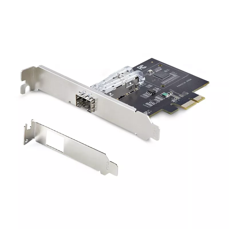 StarTech.com 1-pordine GbE SFP võrgukaart, PCIe 2.1 x1, Intel I210-IS, 1GbE kontroller, 1000BASE vask/kiudoptika, ühepordine gigabitine Etherneti NIC, töölaua/serveri taustaplaadid - Windows ja Linux ühilduv