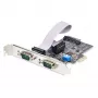 StarTech.com 2-pordiline jadasiiniga PCIe-kaart, kahepordiline PCI Express RS232/RS422/RS485 (DB9) jadakaart, kaasas madalprofiiliga kinnitusklambrid, 16C1050 UART, Windows/Linux, TAA nõuetele vastav – 4. taseme ESD-kaitse