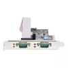 StarTech.com 2-pordiline jadasiiniga PCIe-kaart, kahepordiline PCI Express RS232/RS422/RS485 (DB9) jadakaart, kaasas madalprofiiliga kinnitusklambrid, 16C1050 UART, Windows/Linux, TAA nõuetele vastav – 4. taseme ESD-kaitse