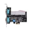 StarTech.com 2-pordiline jadasiiniga PCIe-kaart, kahepordiline PCI Express RS232/RS422/RS485 (DB9) jadakaart, kaasas madalprofiiliga kinnitusklambrid, 16C1050 UART, Windows/Linux, TAA nõuetele vastav – 4. taseme ESD-kaitse